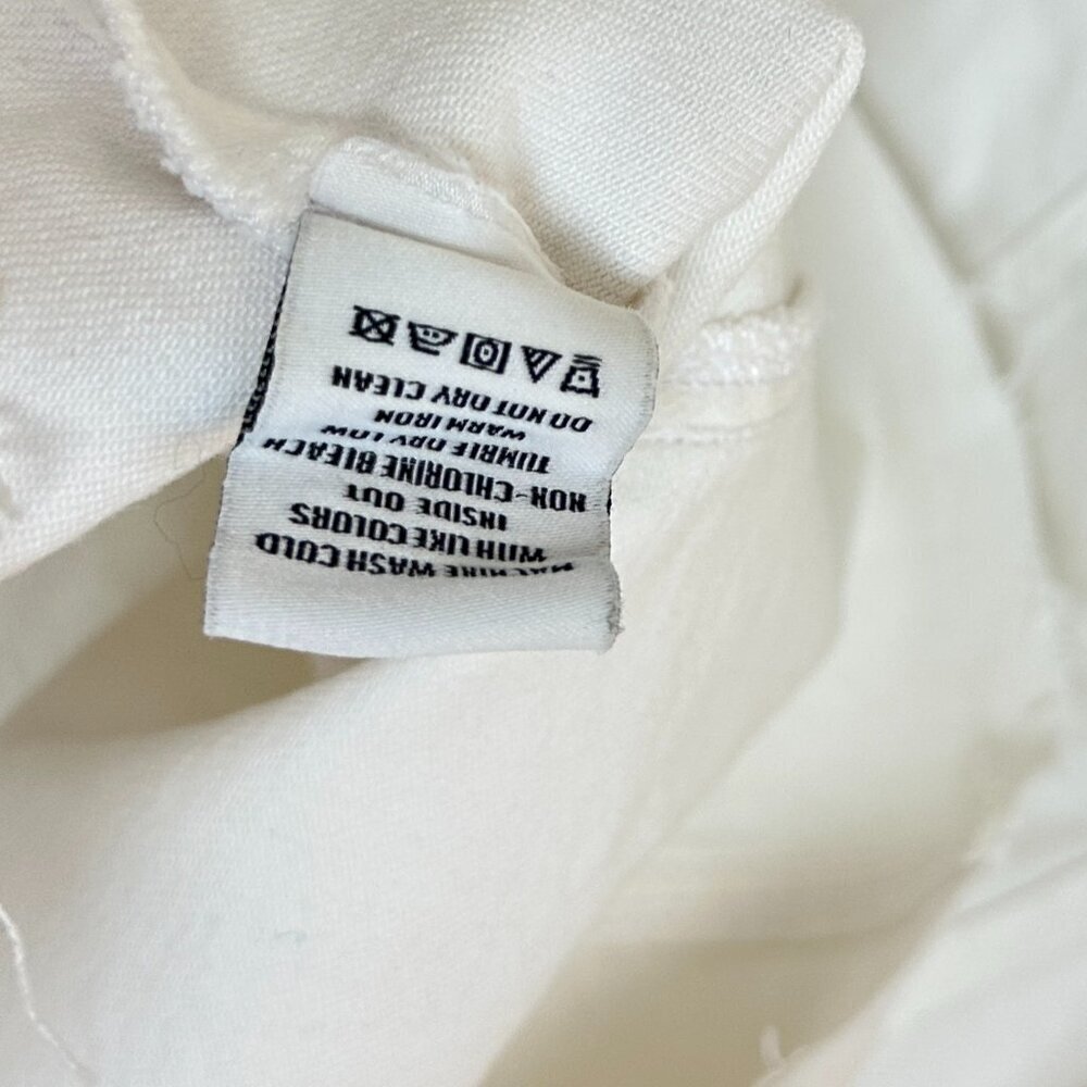 RAILS Rails Strand Asymmetric Denim Button-Up Dress in Salt White Size Small - Picture 8 of 10